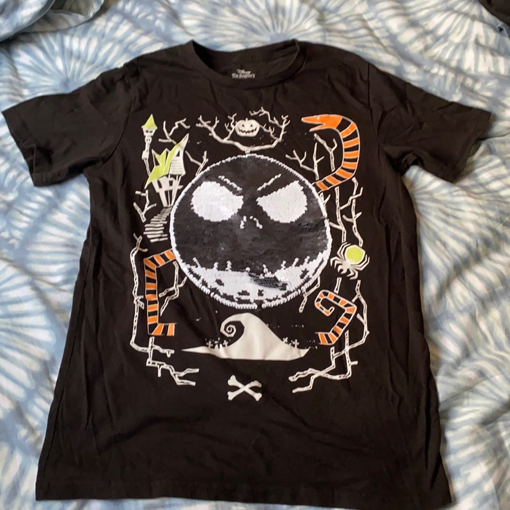 Disney Nightmare Before Christmas Sequin Shirt